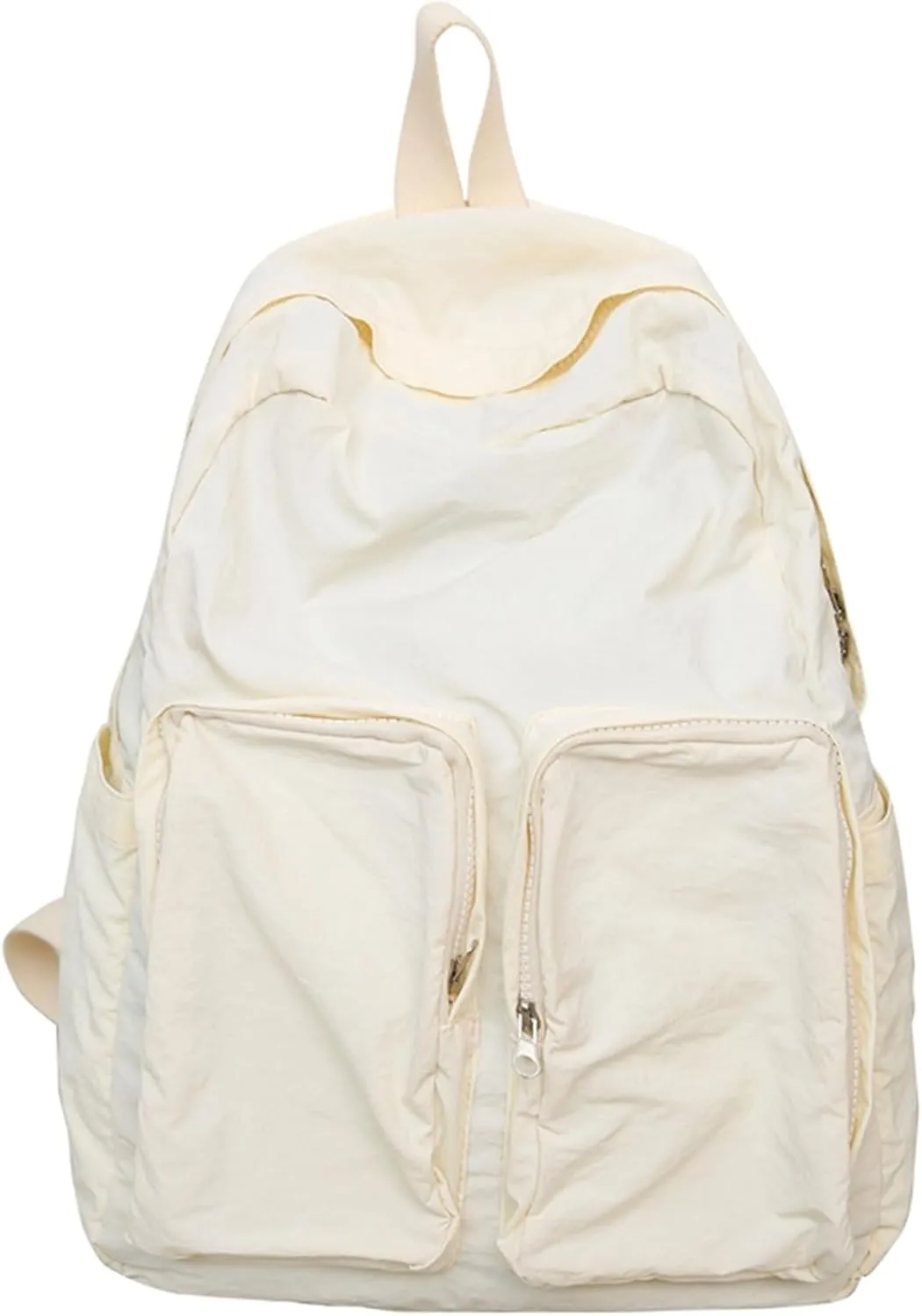 Teclado Plain Backpack Casual Bookbags Quick Drying Lightweight Gym Sports Laptop Bag Outdoor Travel Daypacks (White)