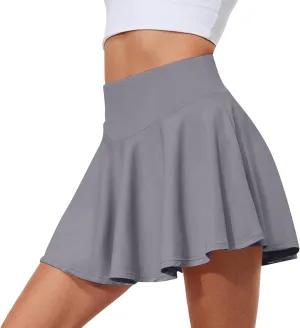 Tennis Skirts for Women with Shorts Tummy Control Stretch Pleated Golf Skirts Athletic Skorts with Pockets