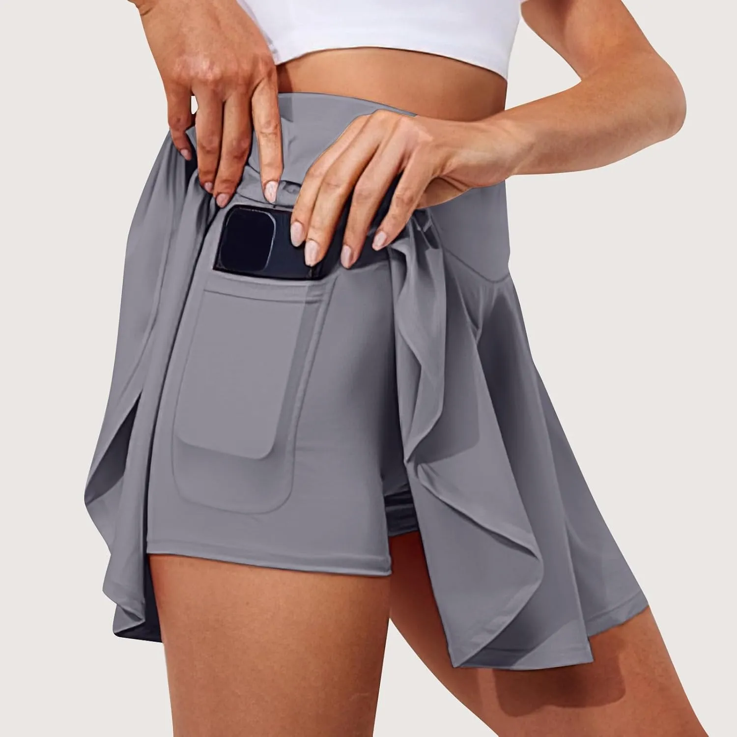 Tennis Skirts for Women with Shorts Tummy Control Stretch Pleated Golf Skirts Athletic Skorts with Pockets