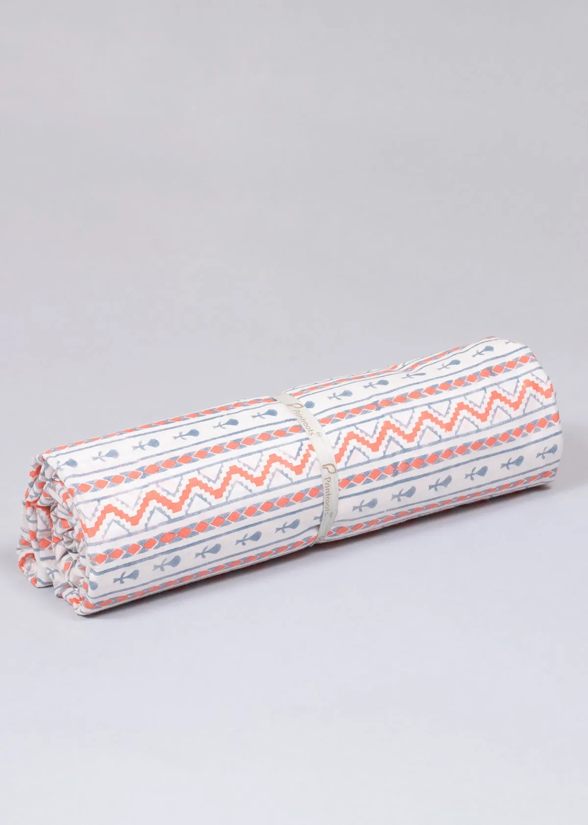 Twisted Weaves Cotton Hand Block Printed Fabric