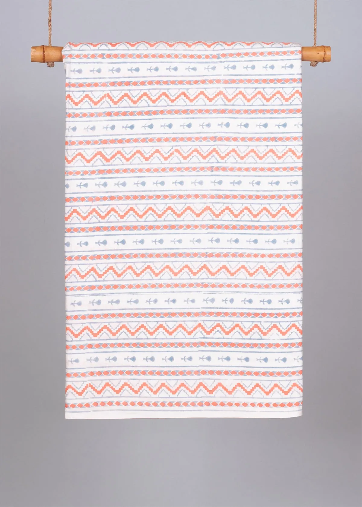 Twisted Weaves Cotton Hand Block Printed Fabric