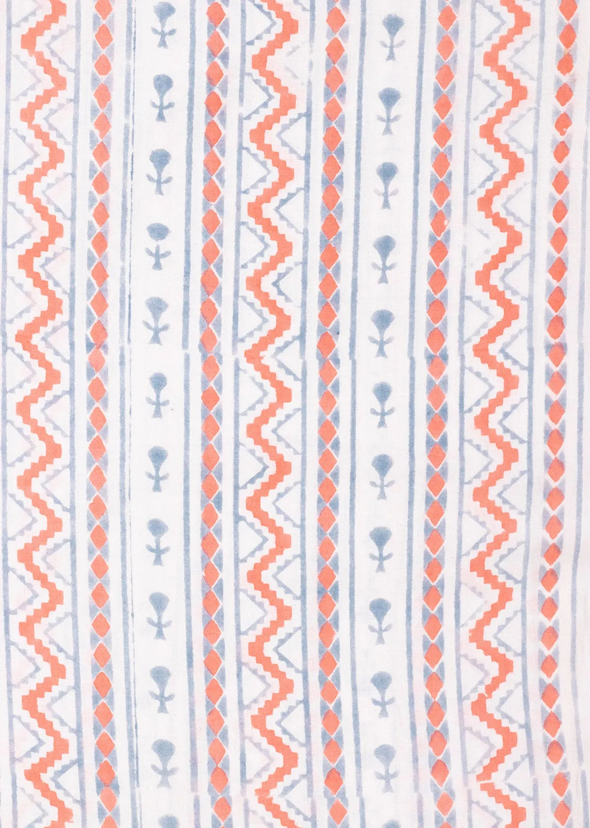 Twisted Weaves Cotton Hand Block Printed Fabric