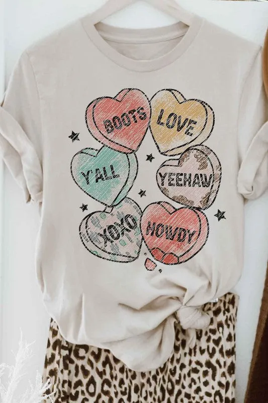 VALENTINES CANDY WESTERN COUNTRY GRAPHIC TEE