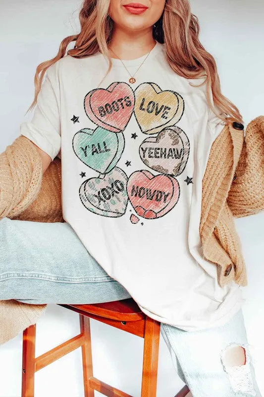 VALENTINES CANDY WESTERN COUNTRY GRAPHIC TEE