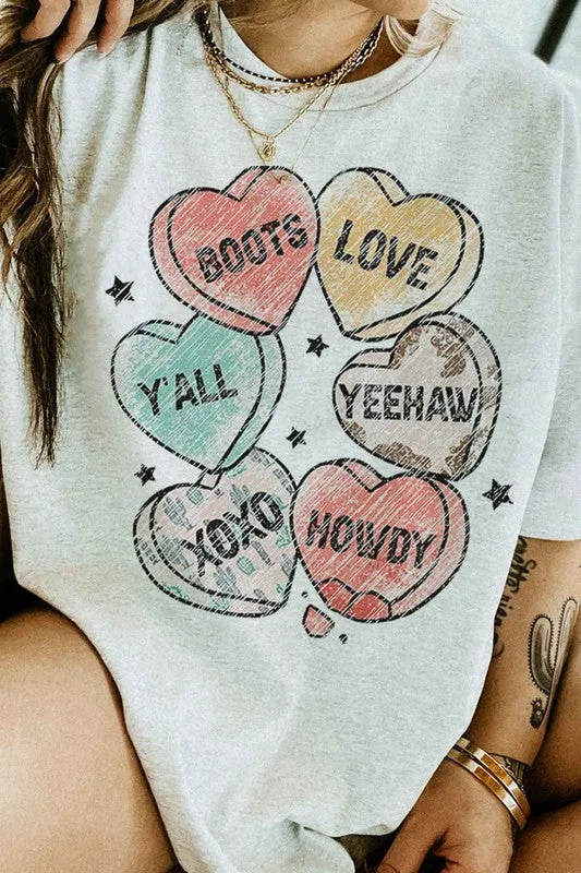 VALENTINES CANDY WESTERN COUNTRY GRAPHIC TEE