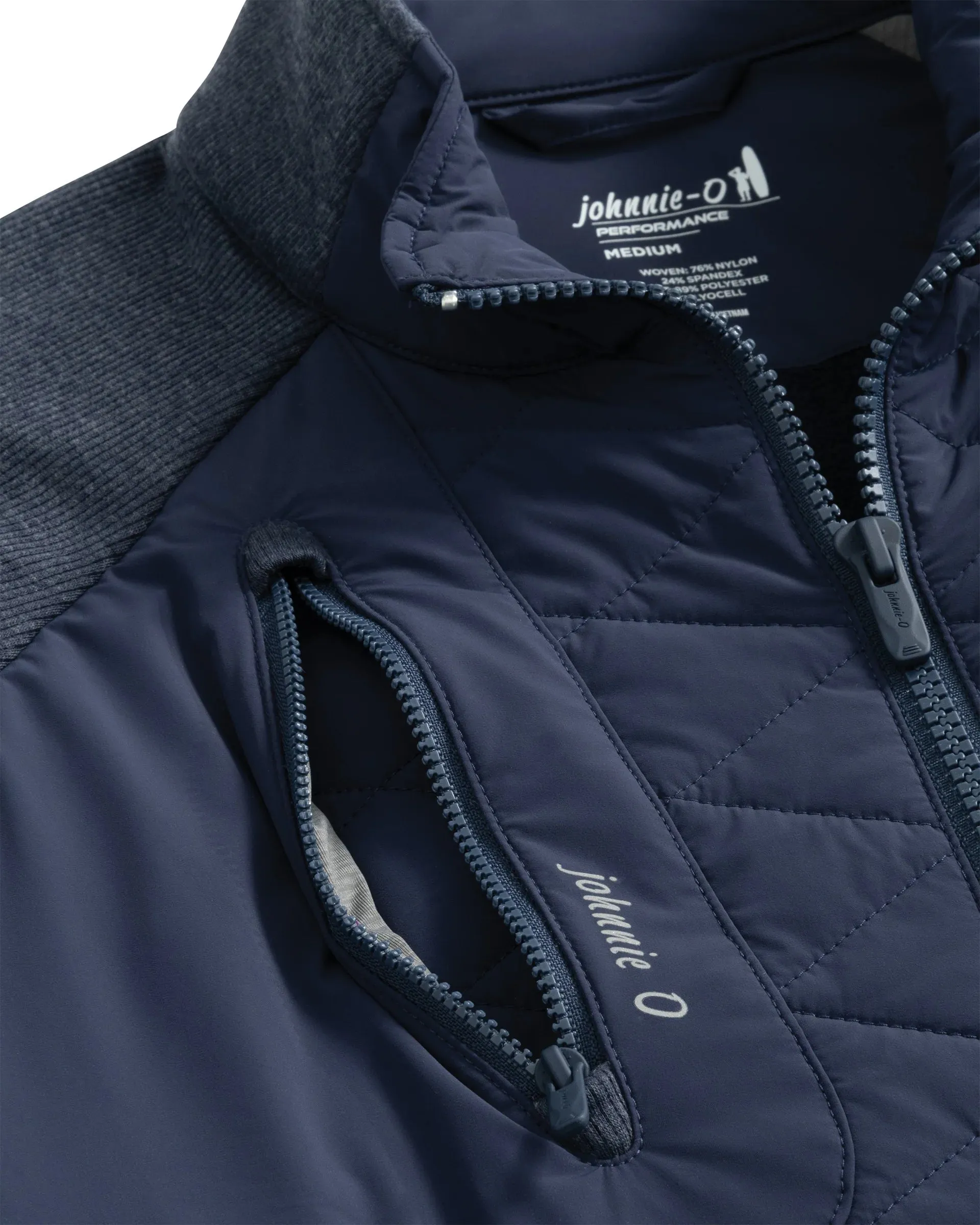 Weller Lightweight Performance Fleece Jacket in Navy by Johnnie-O