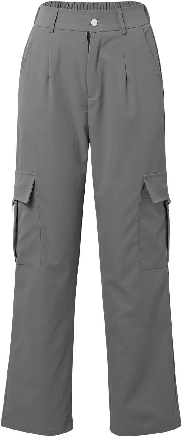 Women Cargo Pants High Waist Wide Leg Casual Baggy Work Pant Palazzo Lounge Tousers Going Out Outfits with Pockets