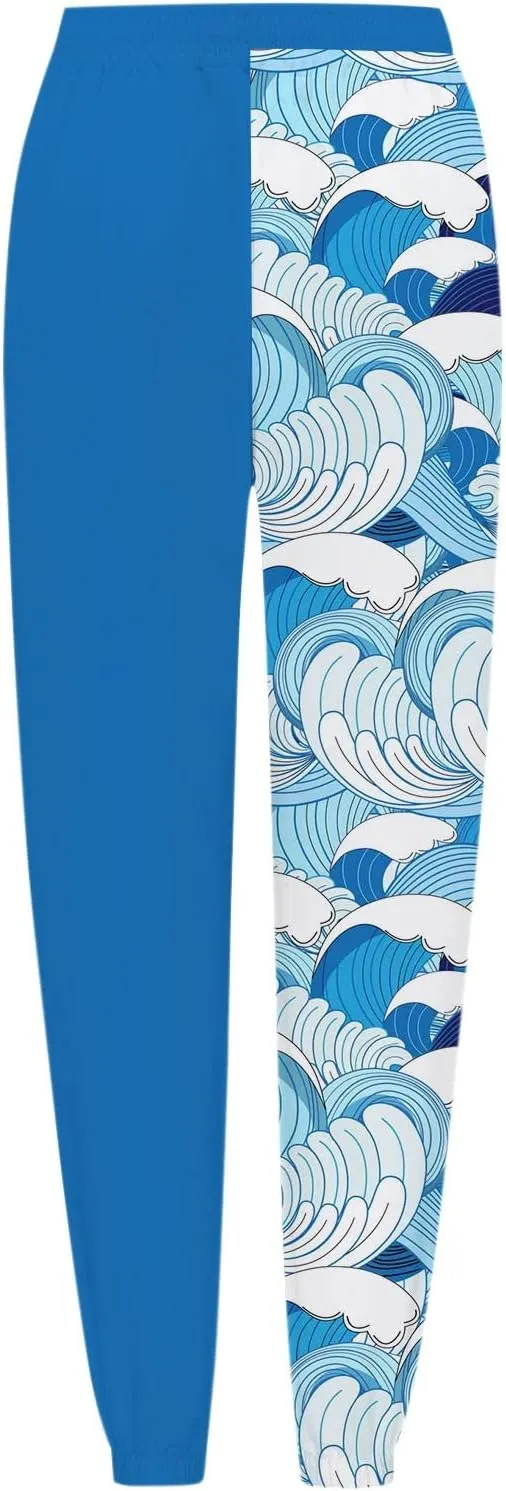 Women Stretch Trousers Women's Sweatpants Elastic Drawstring High Waist Artistic Patterns Super Soft Active Trousers