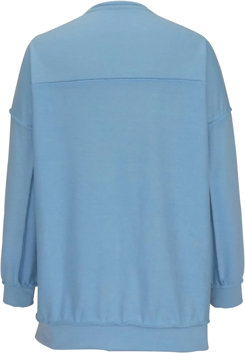 Womens Cute Oversized Sweatshirts Trendy 2024 Fall Sweatshirt Button Henley Neck Pullover Tops Casual Clothing