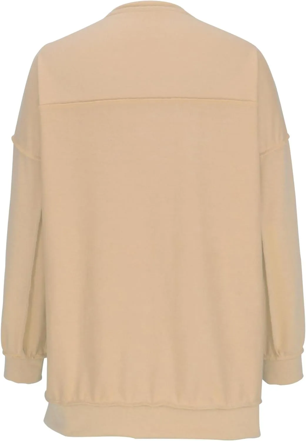 Womens Cute Oversized Sweatshirts Trendy 2024 Fall Sweatshirt Button Henley Neck Pullover Tops Casual Clothing