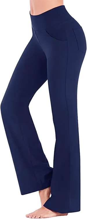 Women's Flare Yoga Pants 2024 Tummy Waisted Yoga Pants Control Pants Workout Leggings for Women Fleece Lined