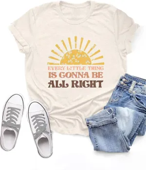 Womens Graphic Tee Shirts Trendy Casual Summer Loose Fit Short Sleeve Tshirts for Women
