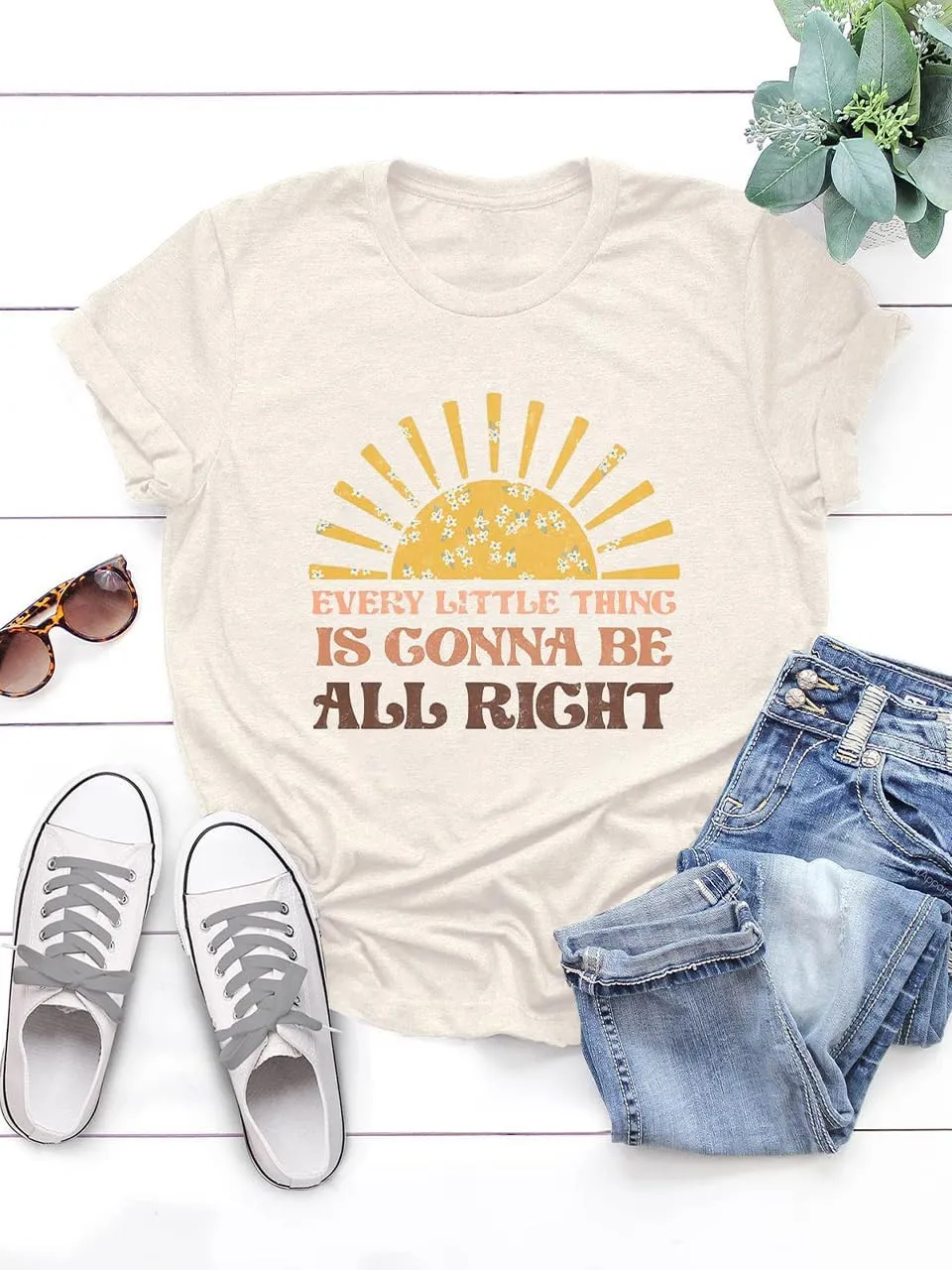 Womens Graphic Tee Shirts Trendy Casual Summer Loose Fit Short Sleeve Tshirts for Women