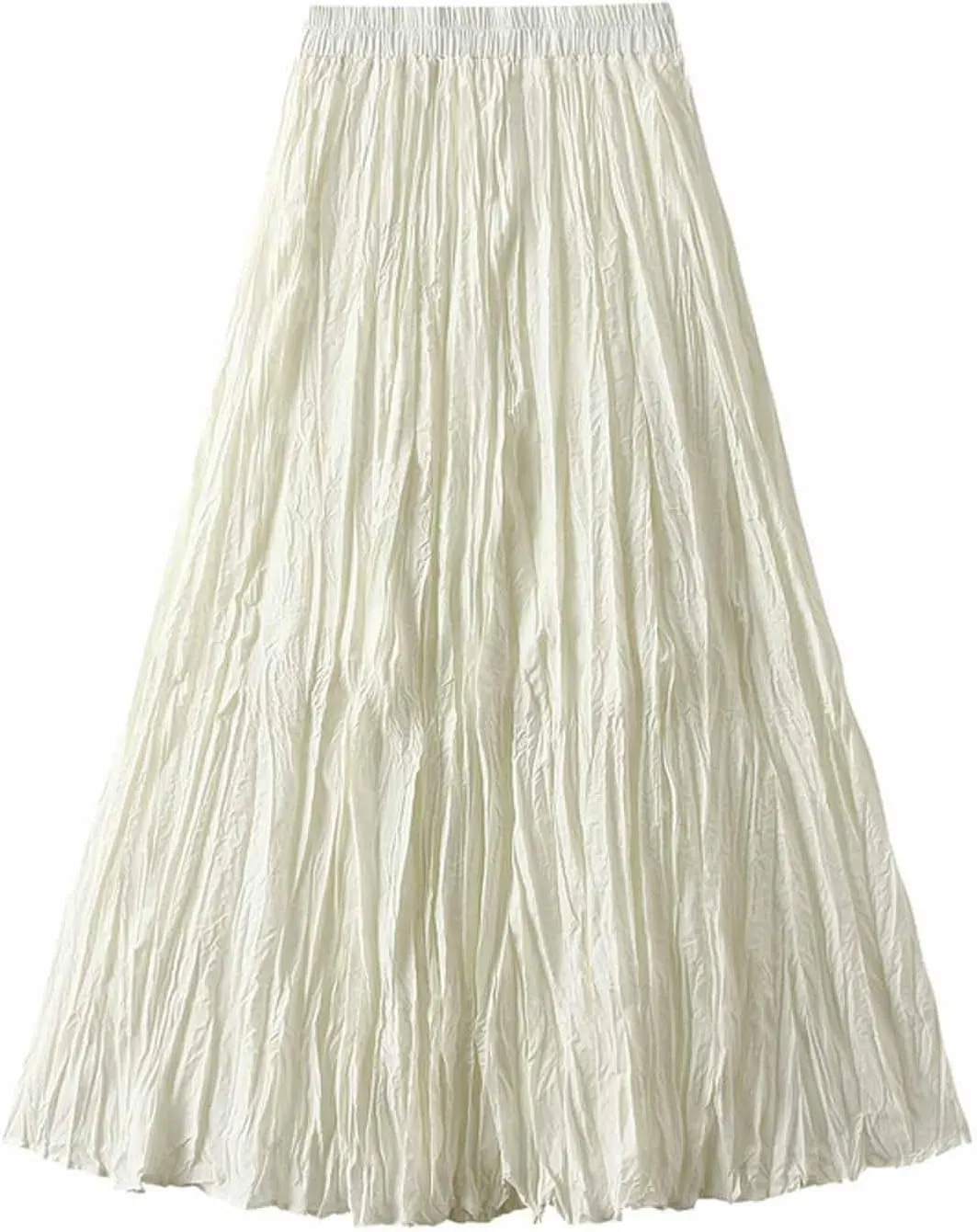 Women's Long Tulle Skirts Elastic High Waisted Flowy Pleated Mesh A-Line Party Tutu Maxi Skirt Fashion Clothes