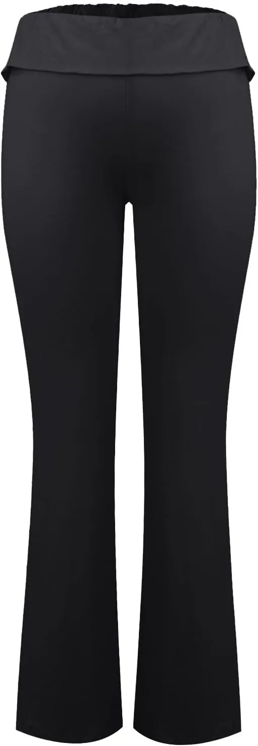 Women's Low Waisted Flare Leggings Bell Bottom Casual Lounge Bootcut Yoga Pants, Small-5X-Large