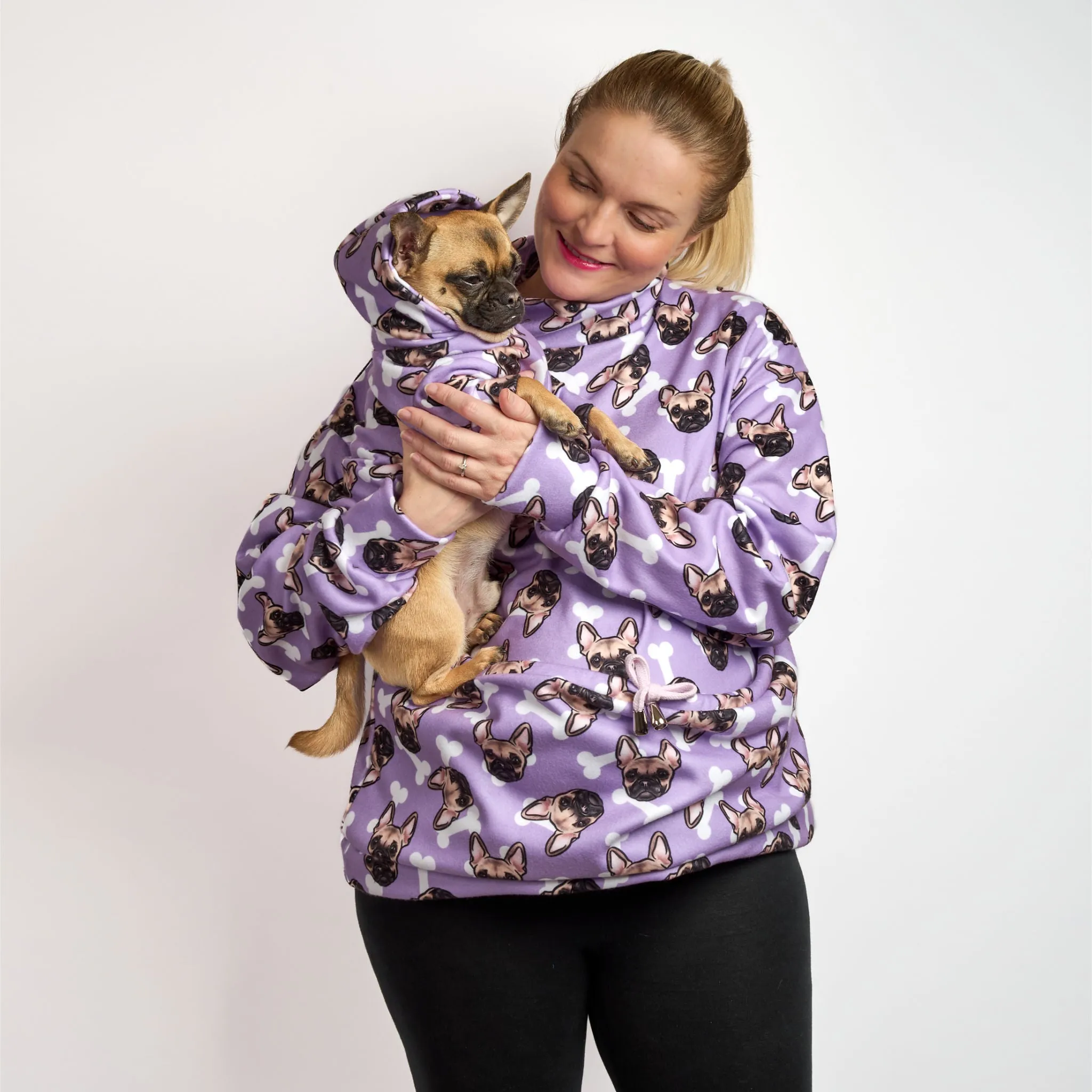 Womens Luxury Oversized Sweater - LILAC CHUG FACE