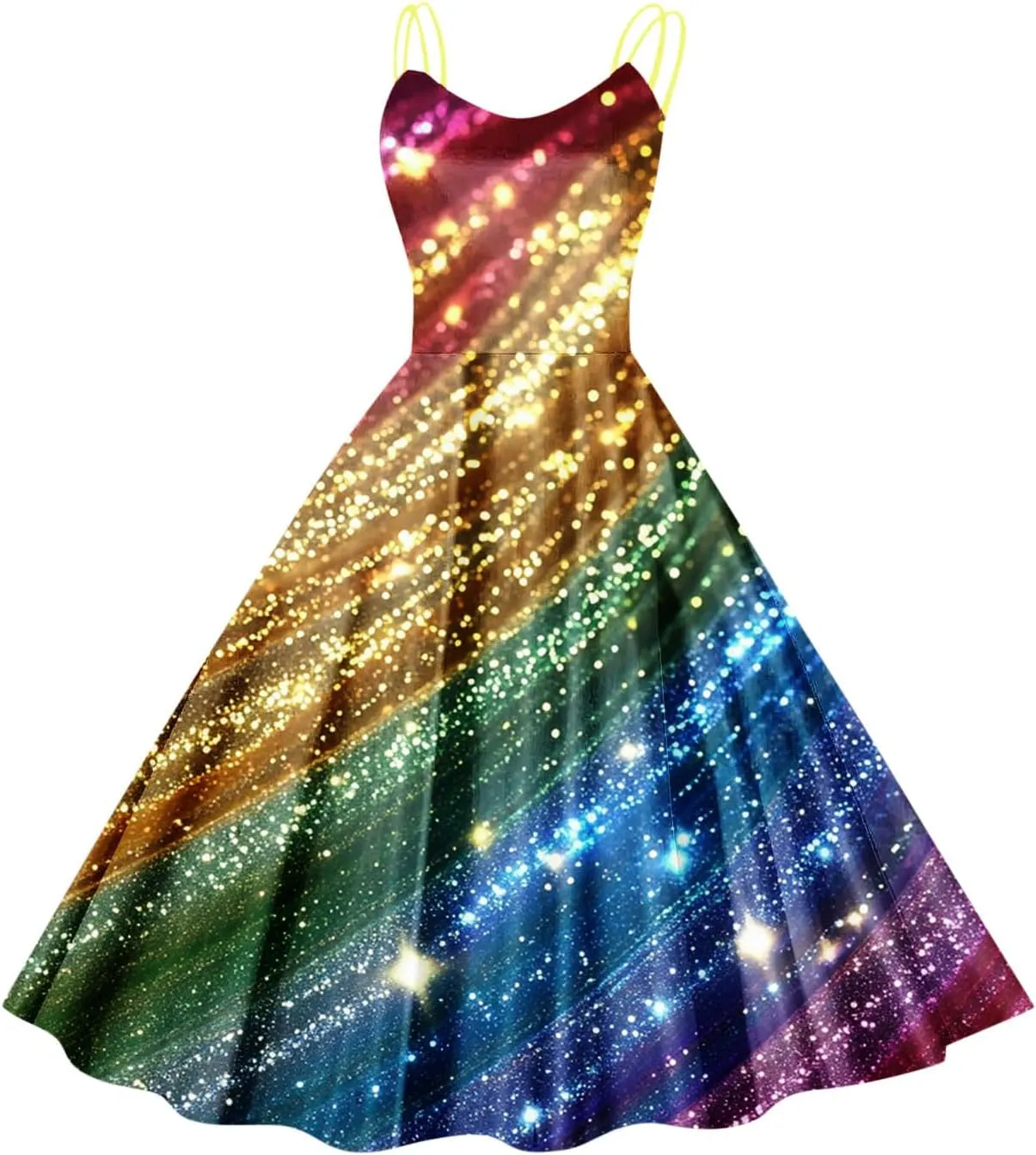 Women's Mardi Gras Dress Color Block Swing Maxi Dress Homecoming Dresses Holiday Carnival Formal Evening Dresses