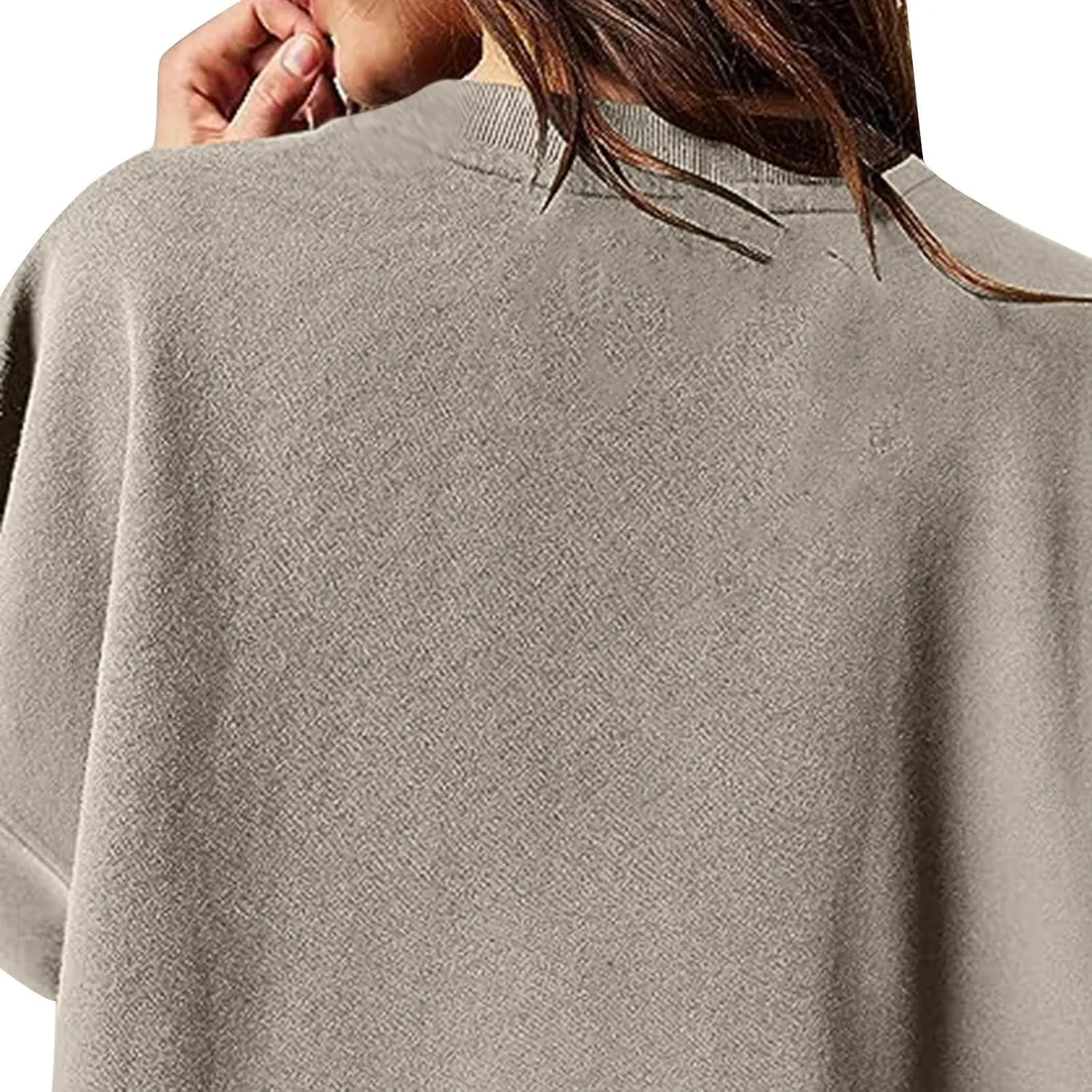 Women's Patchwork Ruffle Hem Long Sleeve Round Neck Babydoll Mini Dress Fall Solid Color Casual Dress