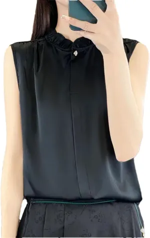 Women's Solid Color Camisole Casual Thin Tops High Street Sleeveless Tops