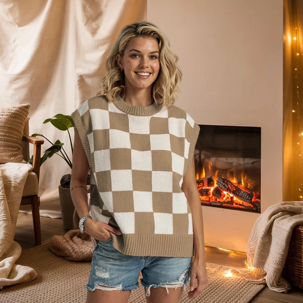 Women's Spring Loose Short Sleeve Pullover Sweater Fashionable Office Vacation Wear Fall Summer