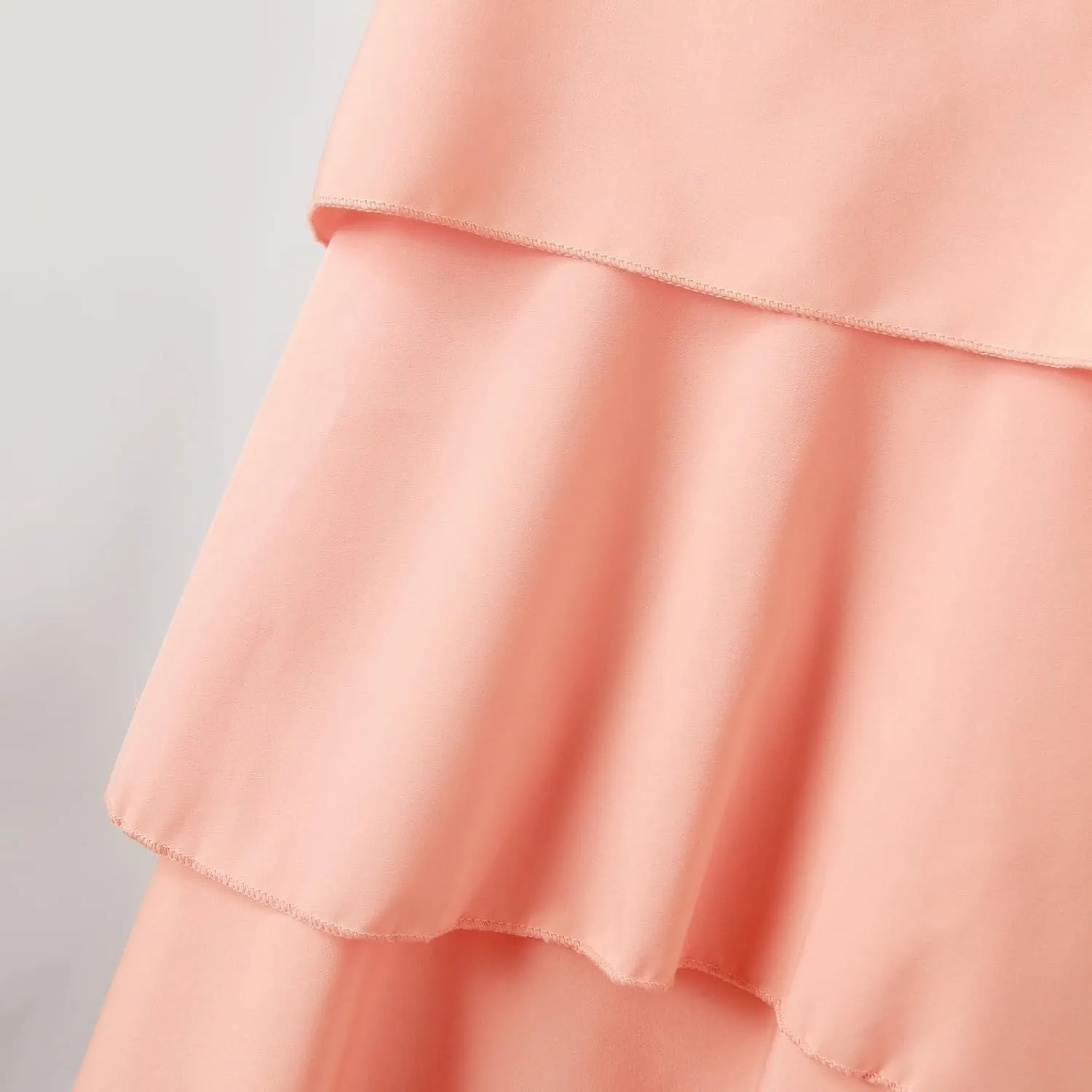 Womens Summer 2025 Casual Sleeveless Spaghetti Strap Ruffle Tiered Layered Swing Mini Dress Beach Vacation Sundress