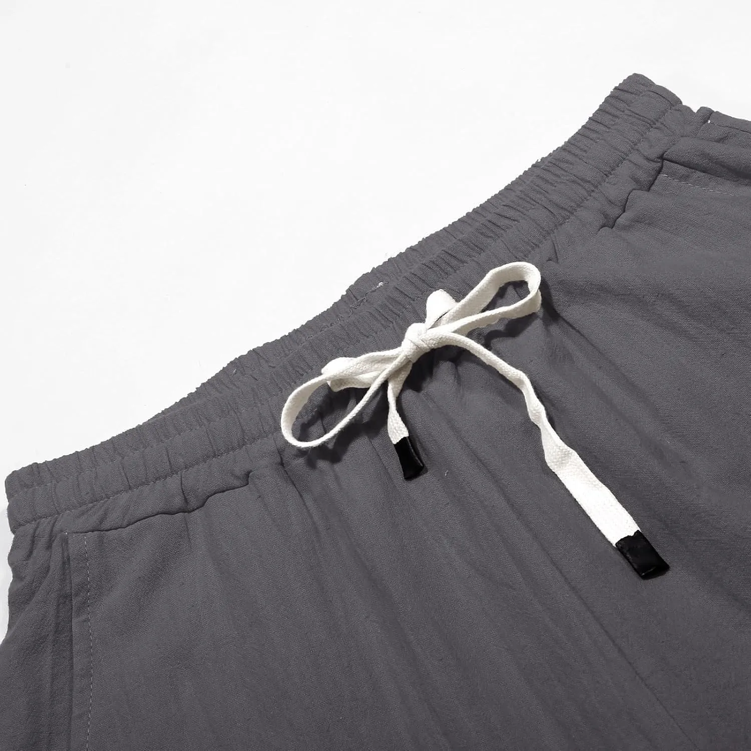 Womens Summer Mix Linen Capri Pants Cropped Trousers Petite Summer Beachwear Linen Capri Pants for Women Cotton