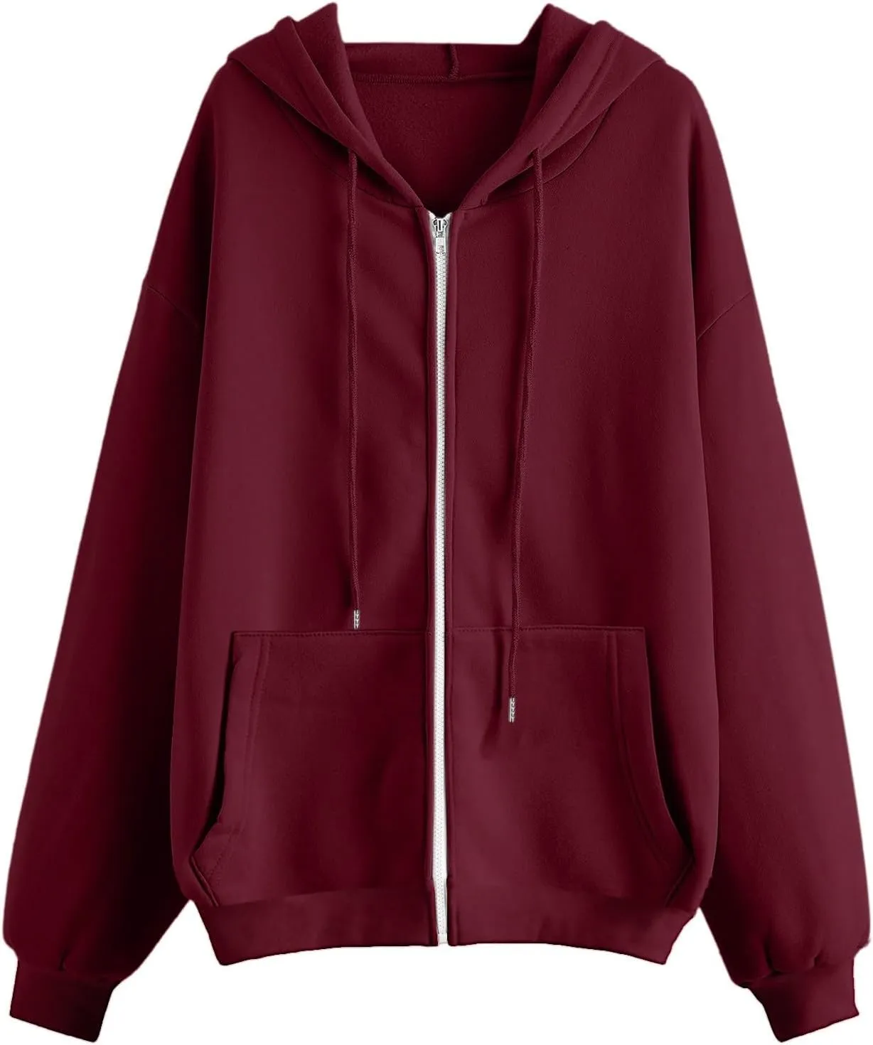 Womens Zip Up Hoodies Long Sleeve Fall Oversized Sweatshirts Fleece Y2K Jacket 2024 Fashion Clothes