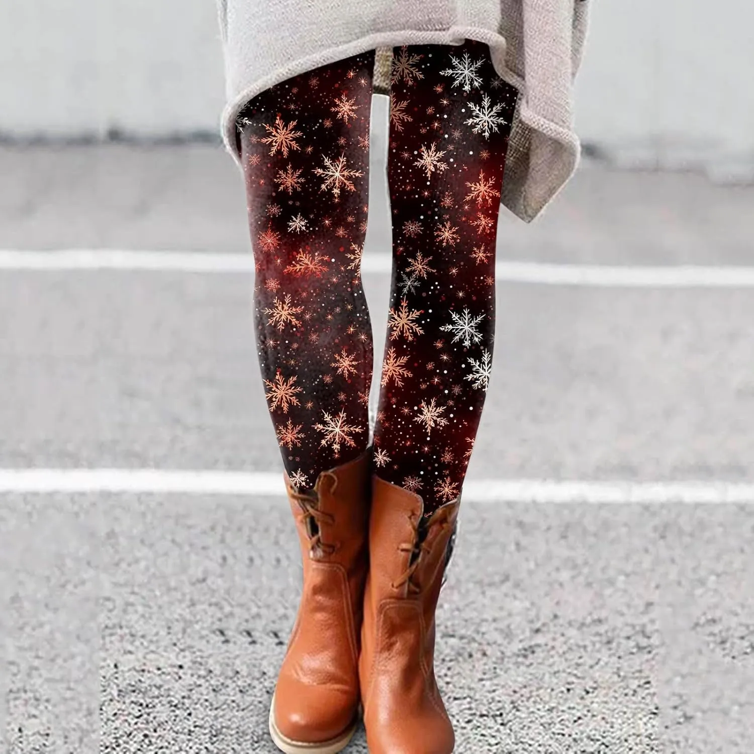 Workout Leggings for Women Fashion Soft Daily Vacation Deep Green Gray Green All Seasons Flare Leggings for Women