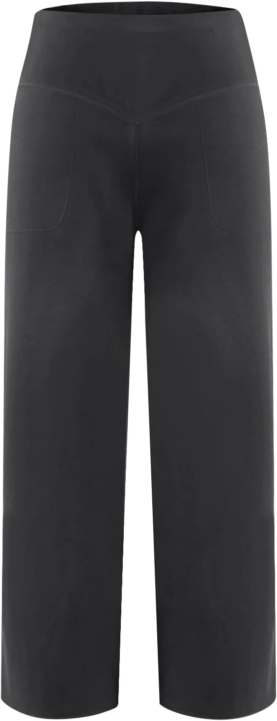 Yoga Pants Women Wide Leg Pants with Pockets Stretch High Waist Baggy Sweatpants Trendy Wide Leg Yoga Pants