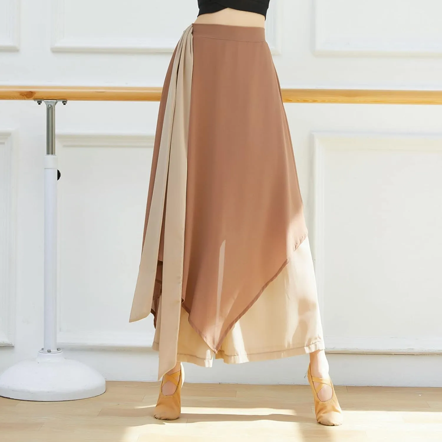YOLAI Women Linen Palazzo Pants Flowy Boho Wide Leg High Waist Long Pants Casual Lounge Pant Trousers with Pockets