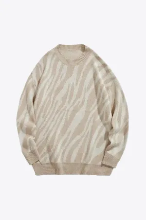 Zebra Noir Cotton Mens Sweater