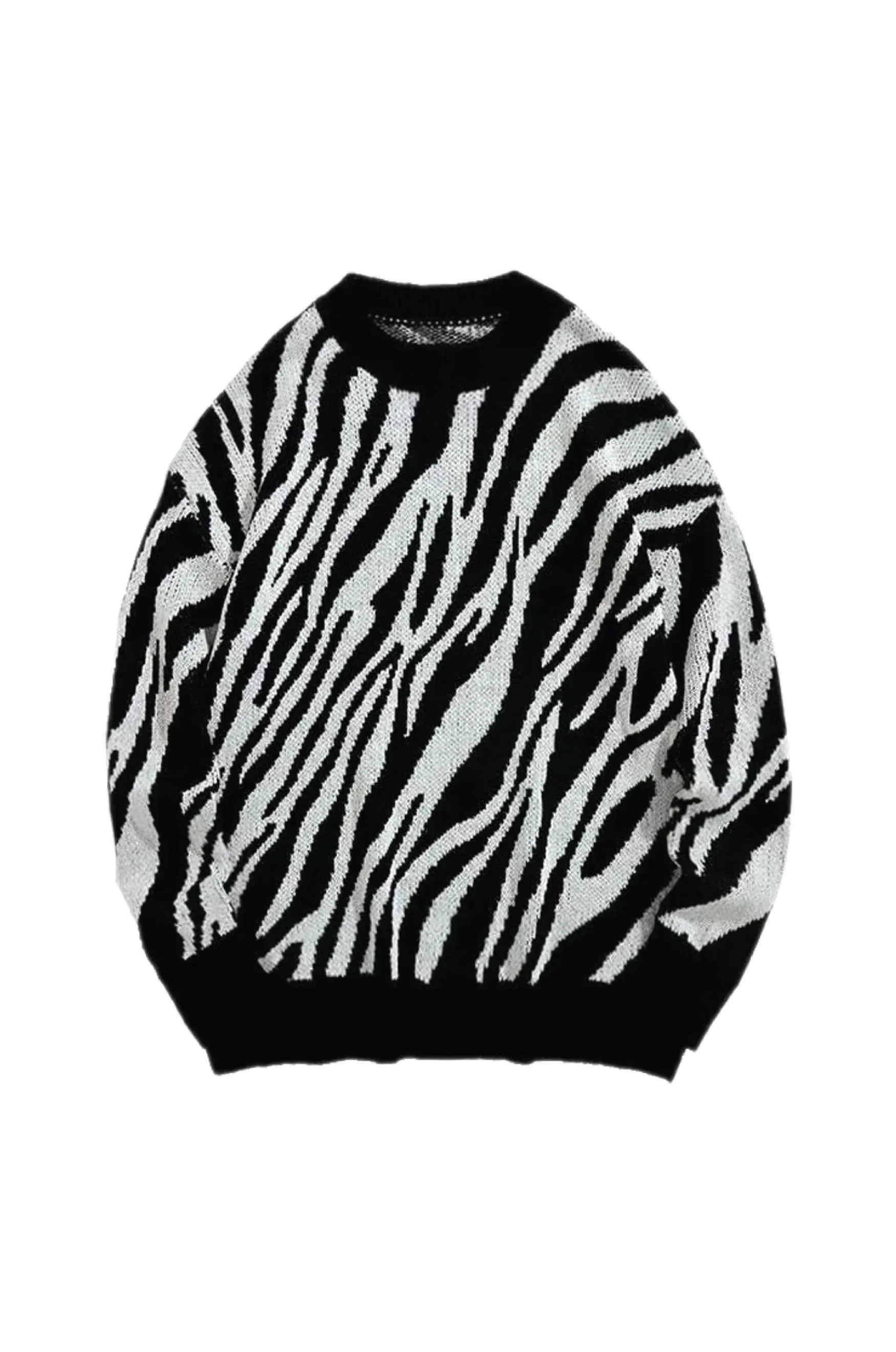 Zebra Noir Cotton Mens Sweater