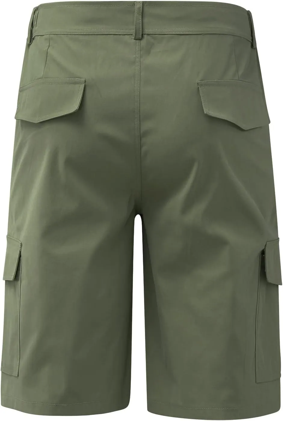 ZYXTIM Mens Classic Fit Chino Shorts Flat Front Pockets Elastic Waist Lightweight Business Work Shorts Vacation Beach Shorts