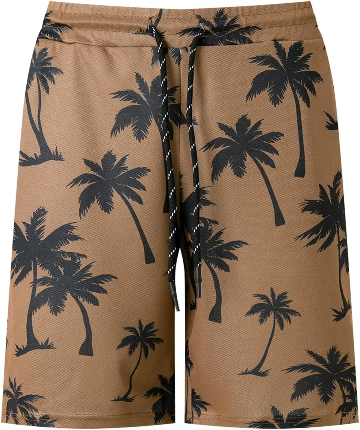 ZYXTIM Men's Hawaiian Tracksuit 2 Piece Sets Coconut Printed 1/4 Zipper Short Sleeve Henley Shirts Casual Shorts Sweatsuits
